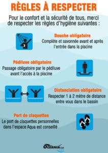 Mesures d'hygiène espace aqua océania club